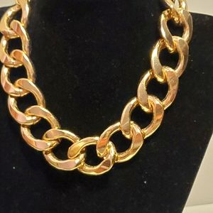 Kenneth Jay Lane Couture Oval Gold Link Necklace